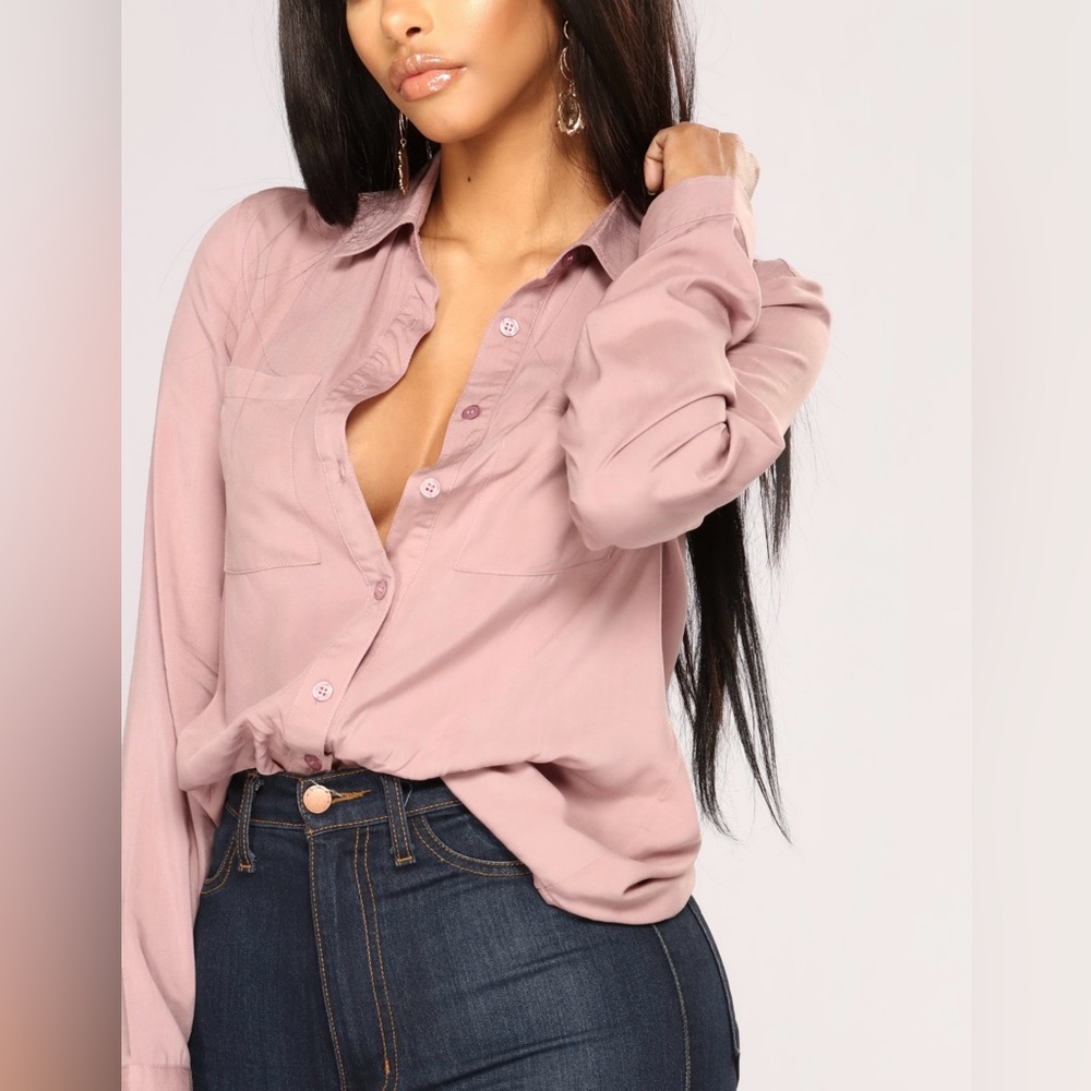 Button Down Mauve Shirt